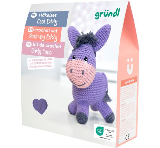 Kit crochet Gr&uuml;ndl &laquo; Eddy l'&acirc;ne &raquo;
