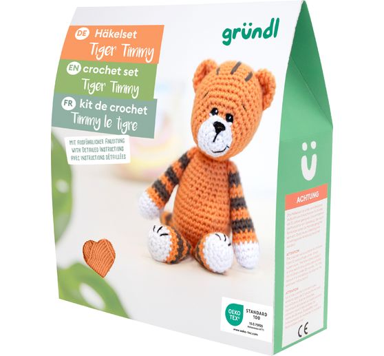 Kit crochet Gr&uuml;ndl &laquo; Timmy le tigre &raquo;
