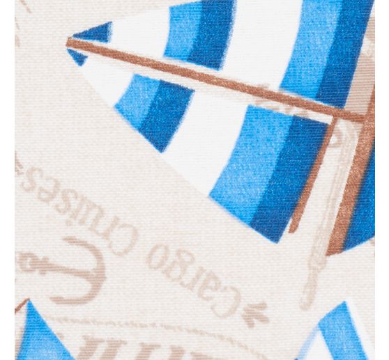 Patterned fabric in linen look "Harbour"