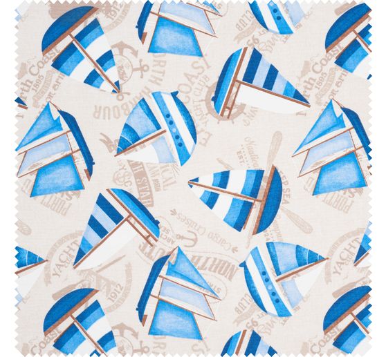 Patterned fabric in linen look "Harbour"