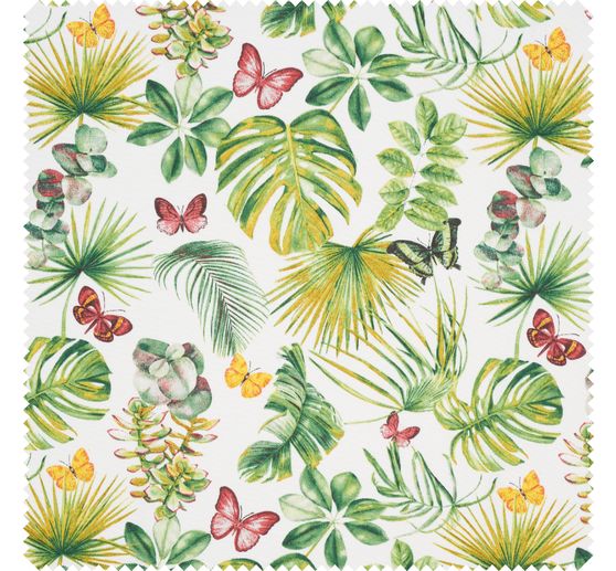 Patterned fabric in linen look "Tropic Varia"