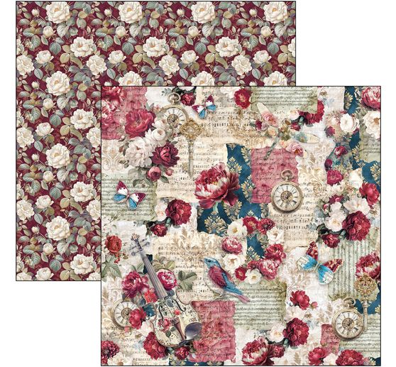 Papier scrapbooking Ciao Bella &laquo; Bohemian Burgundy &raquo;