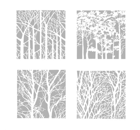 Set de pochoirs VBS &laquo; Forest &raquo;, 4 pc.