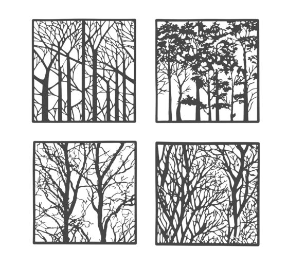 Set de pochoirs VBS &laquo; Forest &raquo;, 4 pc.