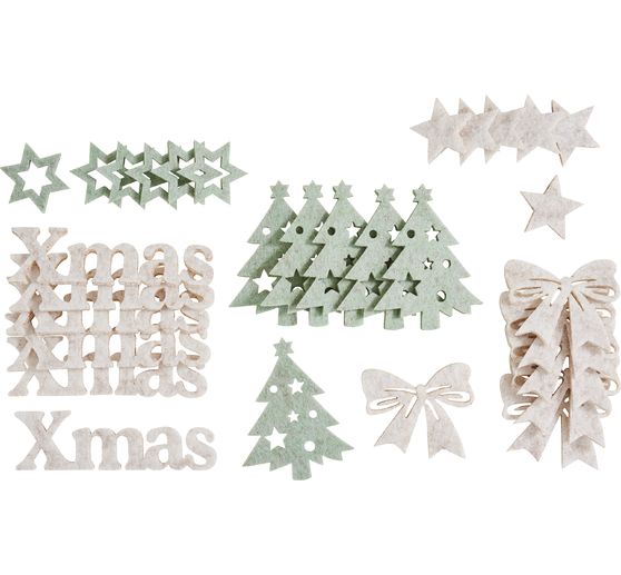 VBS Felt scatter decorations &ldquo;XMAS&rdquo;