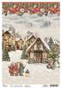 Ciao Bella motif straw silk "Merry & Bright - Quiet Landscape"