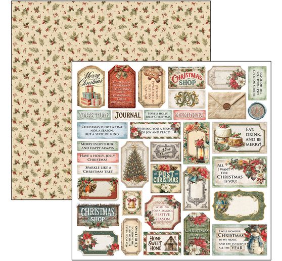 Ciao Bella scrapbook paper "Merry & Bright"
