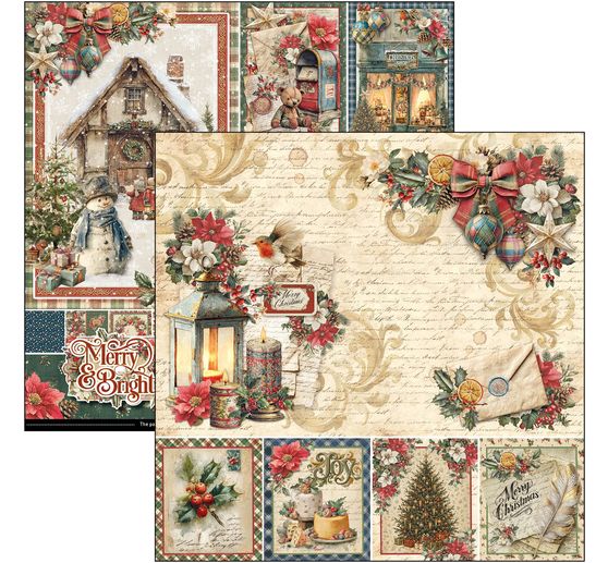 Ciao Bella scrapbook paper "Merry & Bright"