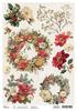 Soie de paille &agrave; motifs Ciao Bella &laquo; Merry & Bright - Floral Wreaths &raquo;