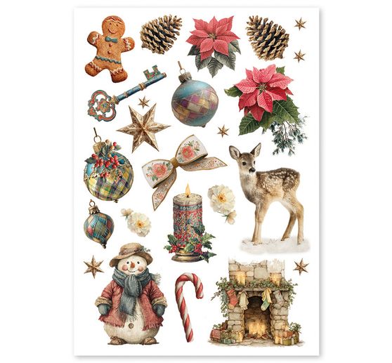 Ciao Bella motif straw silk assortment "Merry & Bright", set of 4