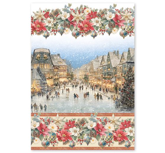 Ciao Bella motif straw silk assortment "Merry & Bright", set of 4
