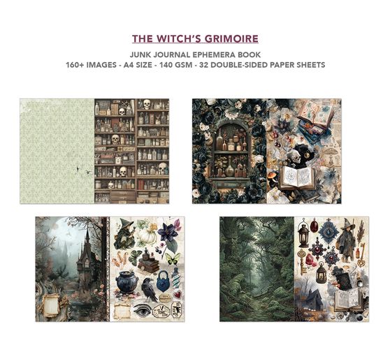 Ciao Bella Junk Journal & Ephemera Book "The Witch's Grimoire"