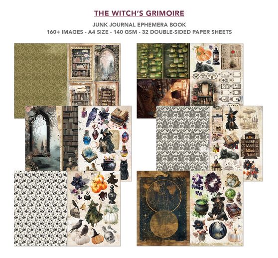 Ciao Bella Junk Journal & Ephemera Book "The Witch's Grimoire"