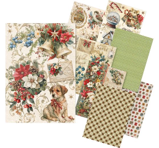 Ciao Bella motif straw silk assortment "Cozy Christmas", set of 8