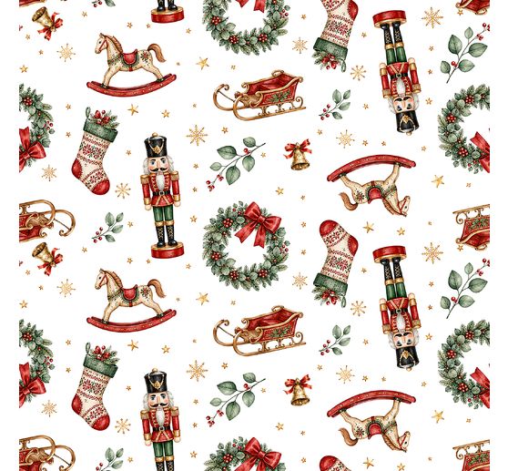 Cotton fabric "Nutcracker", acrylic coated