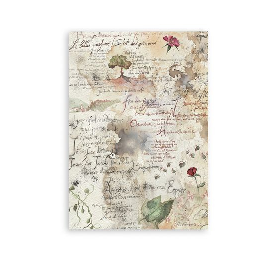 Washi pad Stamperia &laquo; Flowers and Poems &raquo;