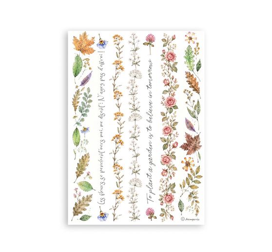 Washi pad Stamperia &laquo; Flowers and Poems &raquo;