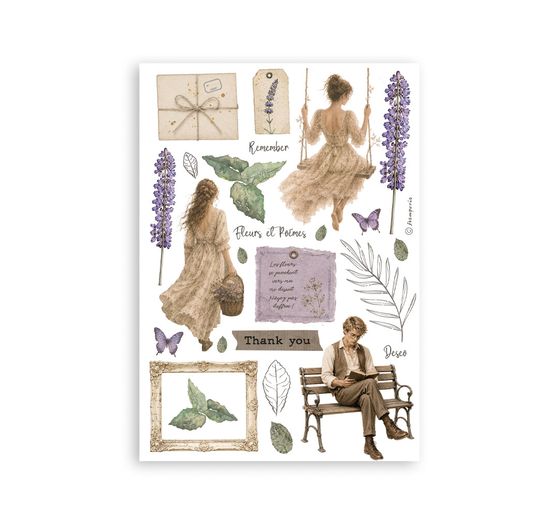 Washi pad Stamperia &laquo; Flowers and Poems &raquo;