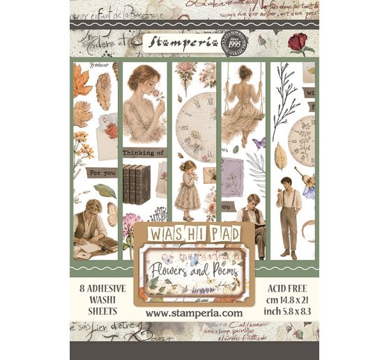 Washi pad Stamperia &laquo; Flowers and Poems &raquo;