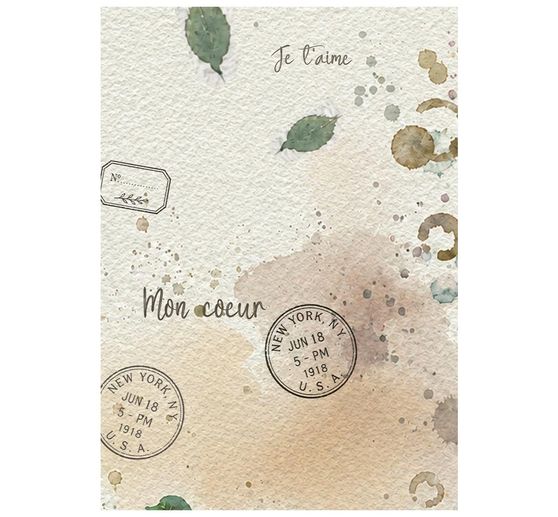 Stamperia Motif straw silk backgrounds "Flowers and Poems", DIN A6, set of 8
