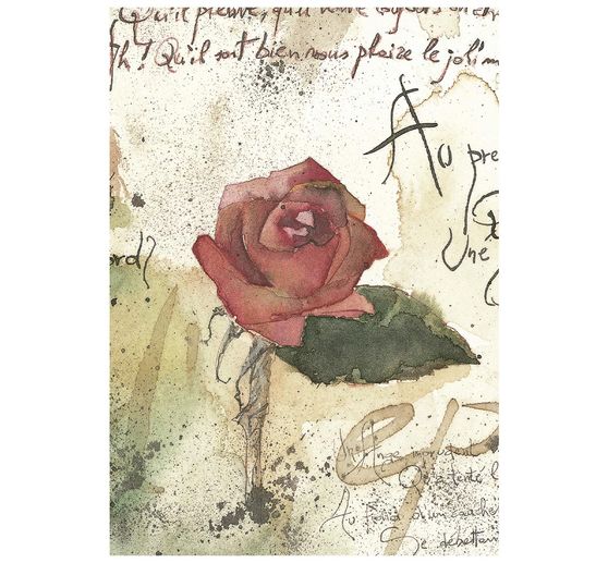 Stamperia Motif straw silk assortment "Flowers and Poems", DIN A6, set of 8