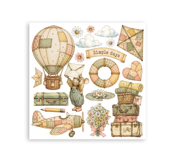 Assortiment de Rub On Stamperia &laquo; Cozy Family &raquo;