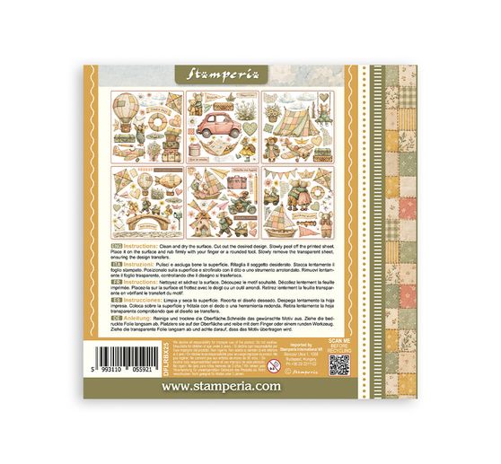 Assortiment de Rub On Stamperia &laquo; Cozy Family &raquo;