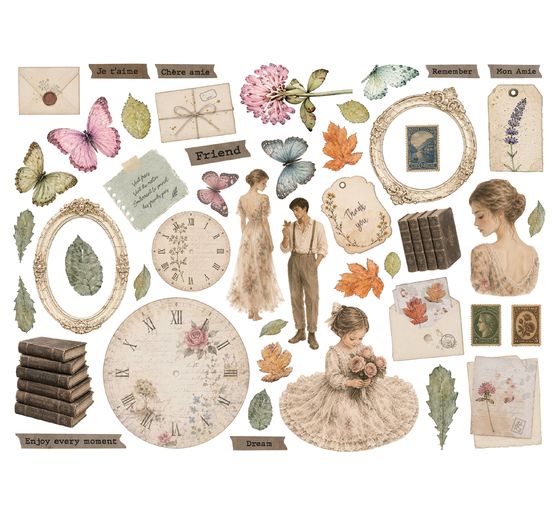 Stamperia Punching motifs "Flowers and Poems"