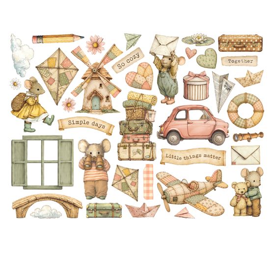 Stamperia Punching motifs "Cozy Family"