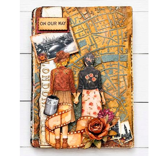 Pochoir Stamperia &laquo; Our Way - Street Map &raquo;, 20 x 25 cm
