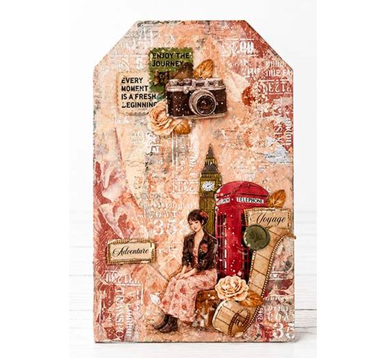 Pochoir Stamperia &laquo; Our Way - Tickets &raquo;, 12 x 25 cm