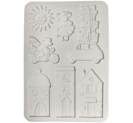 Moule en silicone A5 Stamperia &laquo; Cozy Family &raquo;