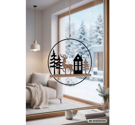 Anneau en m&eacute;tal VBS &laquo; Paysage hivernal &raquo;