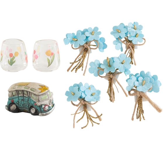 Set miniature "D&eacute;co Flower Power"