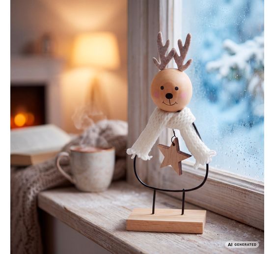 VBS VBS Wire moose with scarf