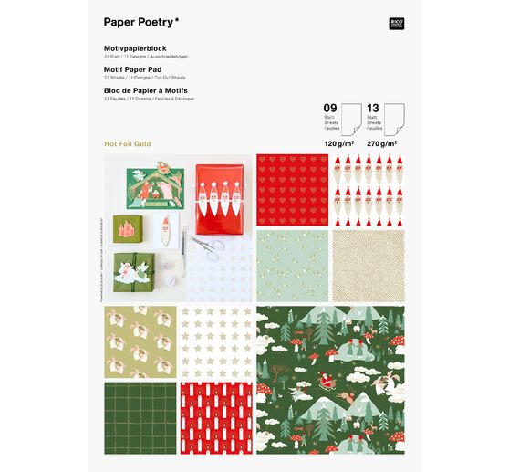 Bloc de papier cr&eacute;atif &laquo; l'Avent, l'Avent &raquo;