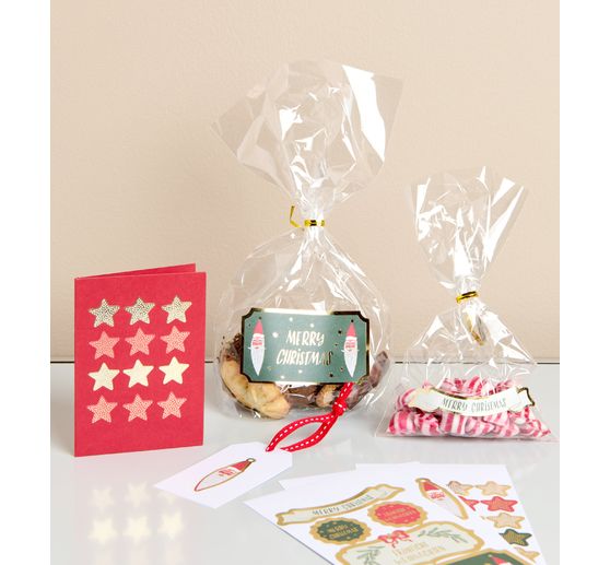 Autocollants en papier &laquo; Merry Xmas &raquo;