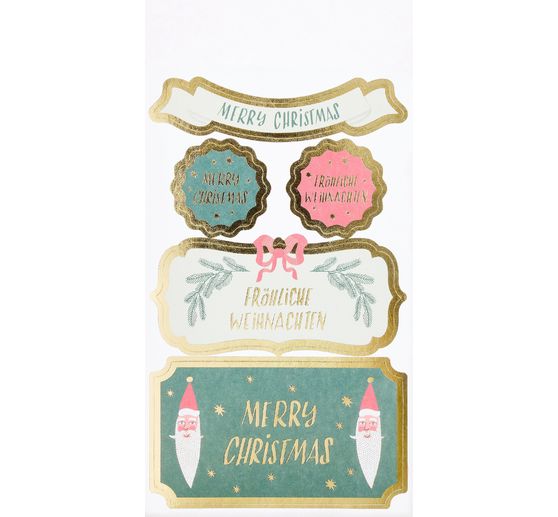 Autocollants en papier &laquo; Merry Xmas &raquo;