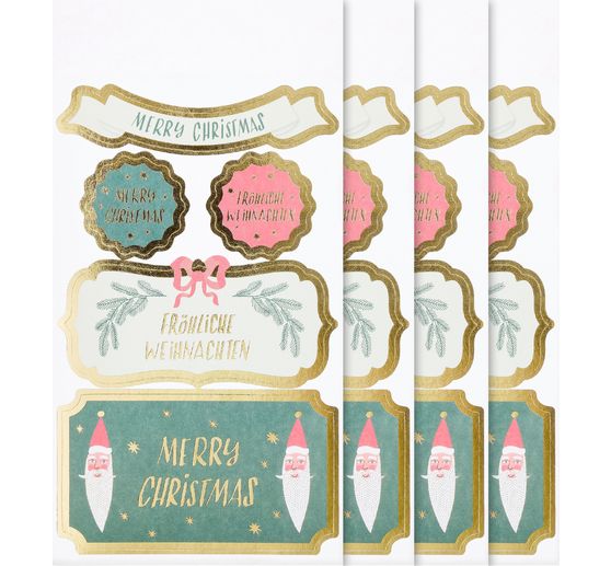Autocollants en papier &laquo; Merry Xmas &raquo;