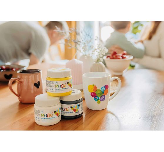 MUCKI porcelain finger paint, 6 x 150 ml