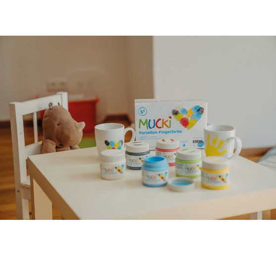 MUCKI porcelain finger paint, 6 x 150 ml