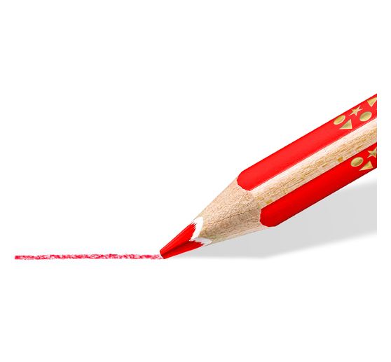 Crayons de couleur STAEDTLER &laquo; Noris Jumbo &raquo;, 10 couleurs + taille-crayon