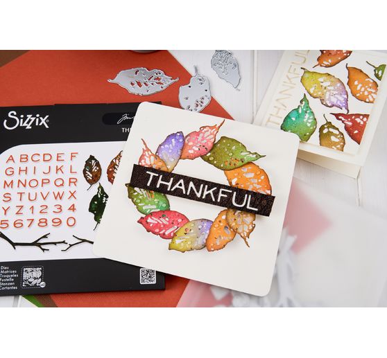 Sizzix Thinlits Punching template "Leaves + Sticks by Tim Holtz"