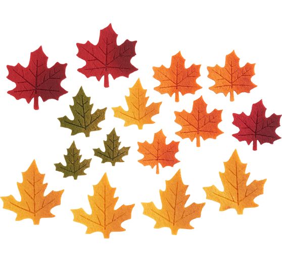 Feuilles d'automne en feutrine VBS