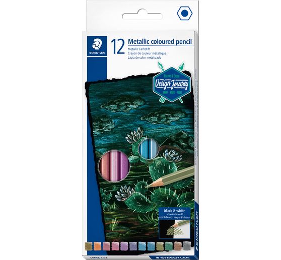 Crayons de couleur STAEDTLER &laquo; Metallic &raquo;, 12 couleurs