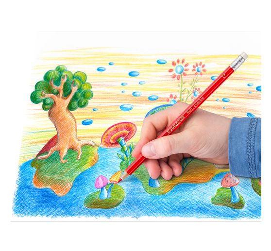 Crayons de couleur effa&ccedil;ables STAEDTLER &laquo; Noris erasable &raquo;