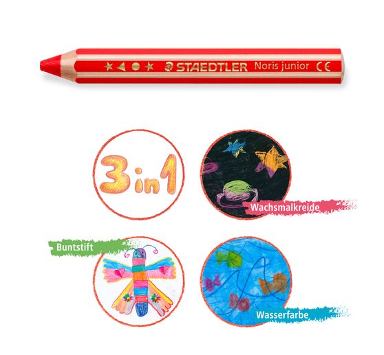 Crayons de couleur STAEDTLER 5+1 &laquo; Noris junior &raquo;