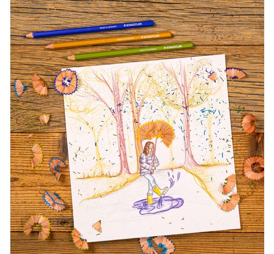 Crayons de couleur STAEDTLER &laquo; Pastel &raquo;, 12 couleurs