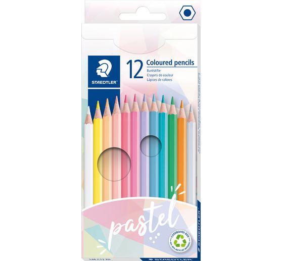 Crayons de couleur STAEDTLER &laquo; Pastel &raquo;, 12 couleurs