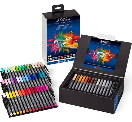 Pigment brush pen STAEDTLER &laquo; Pigment Arts &raquo;, 60 couleurs